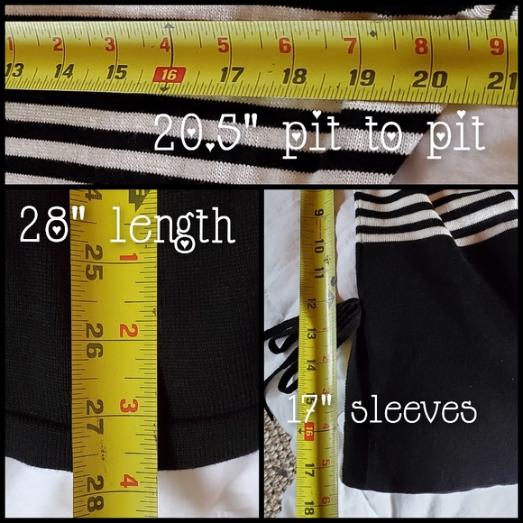 Chaps Colorblock Stripe Sweater black & white, XXL - Picture 15 of 16